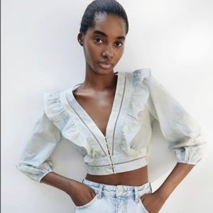 Zara - Ruffle Tie Dye Top